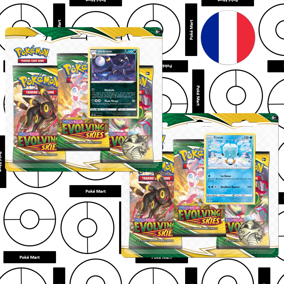 Pokémon Evolution Celeste tripack Noctali & Bekaglaçon Pokemart.be